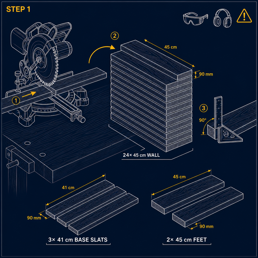 CUT ALL PLANKS FIRST