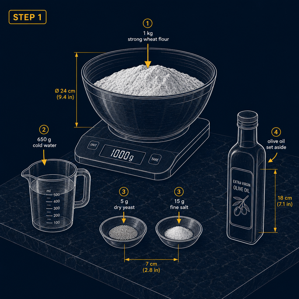 WEIGH THE FIVE INGREDIENTS