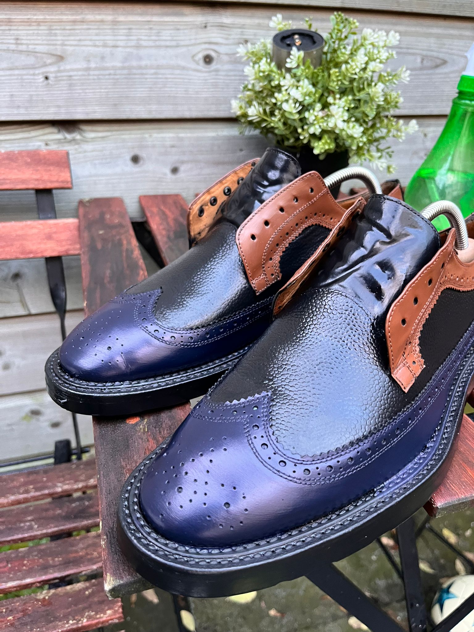 fresh painted brogues with Angelus acrylic leather paint 

#leather