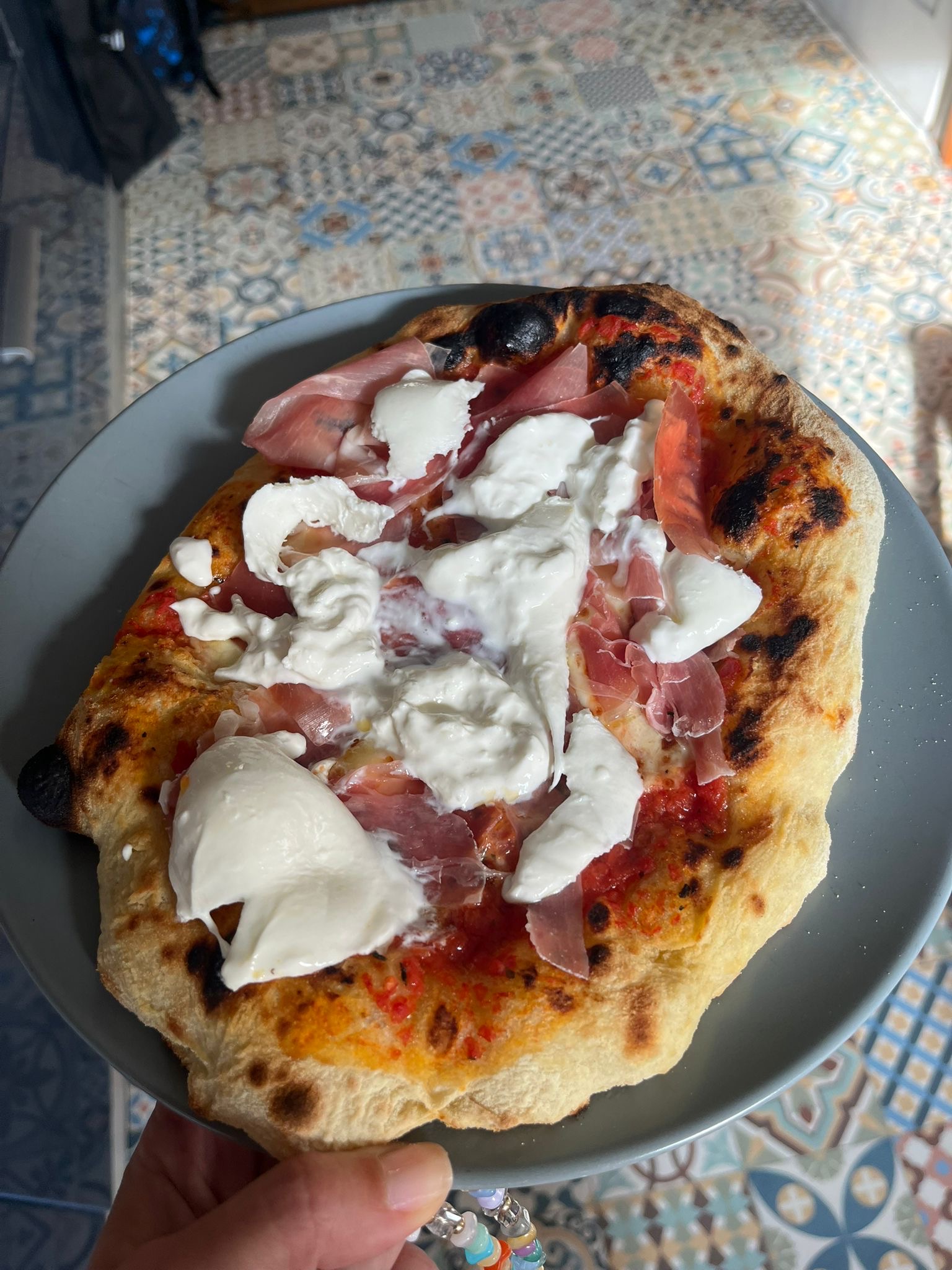 Neapolitan pizza with poolish. 
Experiment number 3