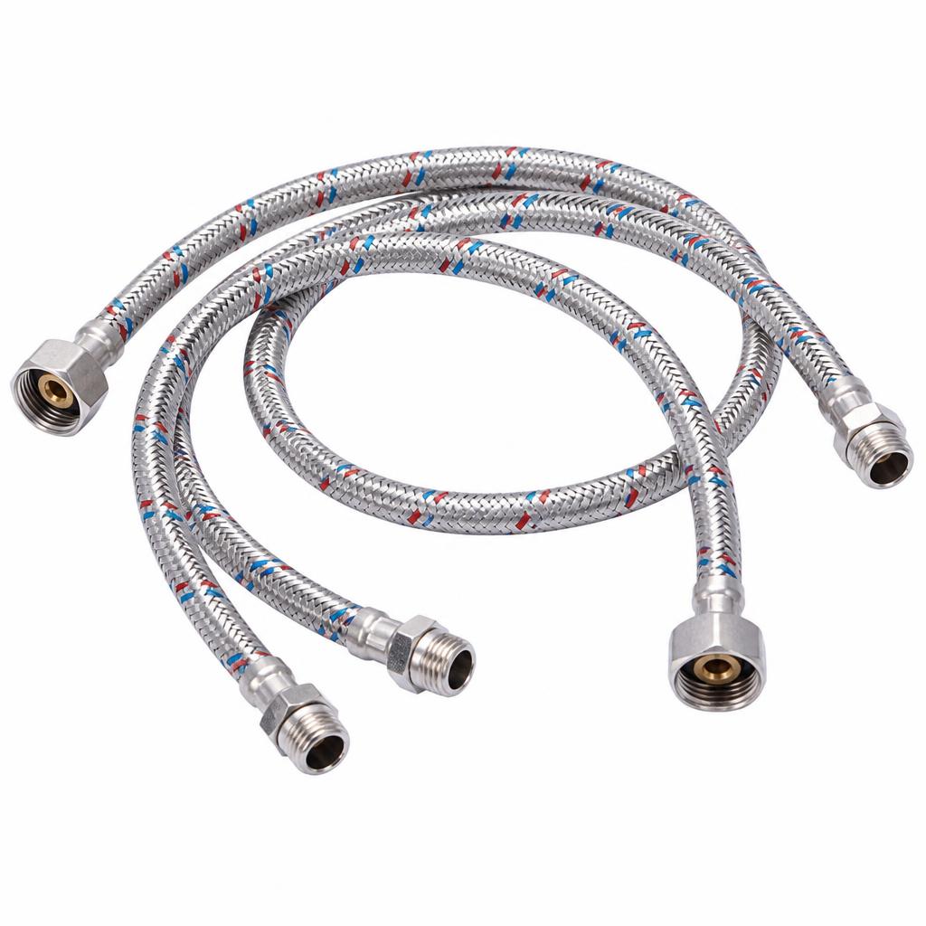 Flexible braided hoses 1/2 inch