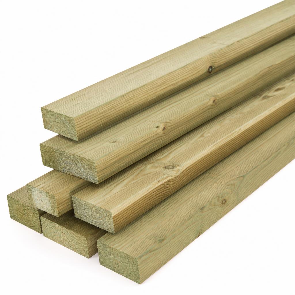 Treated timber battens