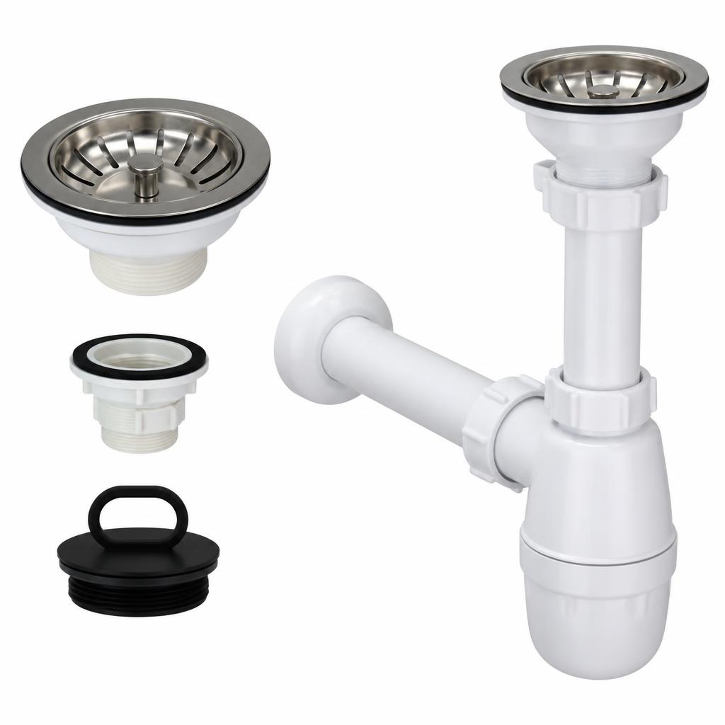 Sink waste kit and bottle trap